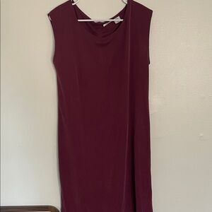 Sigrid Olsen Asymmetrical Burgundy Dress